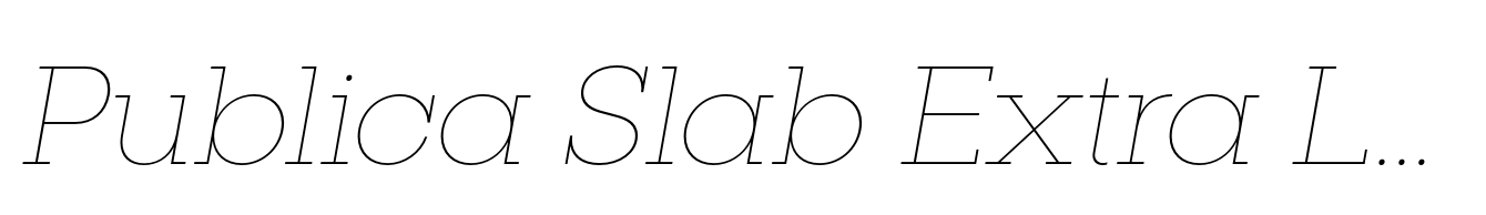 Publica Slab Extra Light Italic